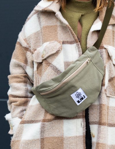 Sac banane basique kaki