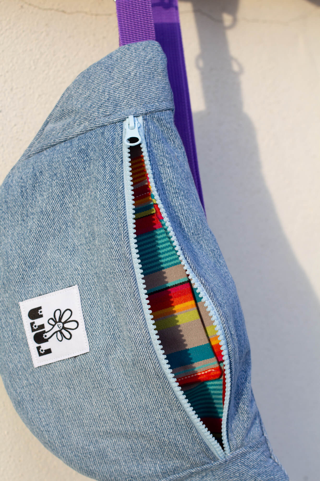 Sac banane basique jean