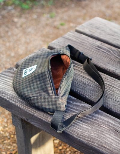 Sac banane basique à carreaux