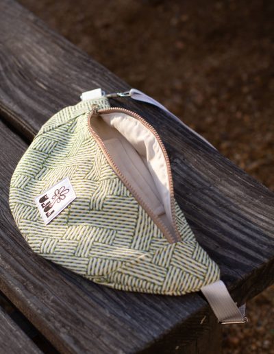 Sac banane basique géométrique verte