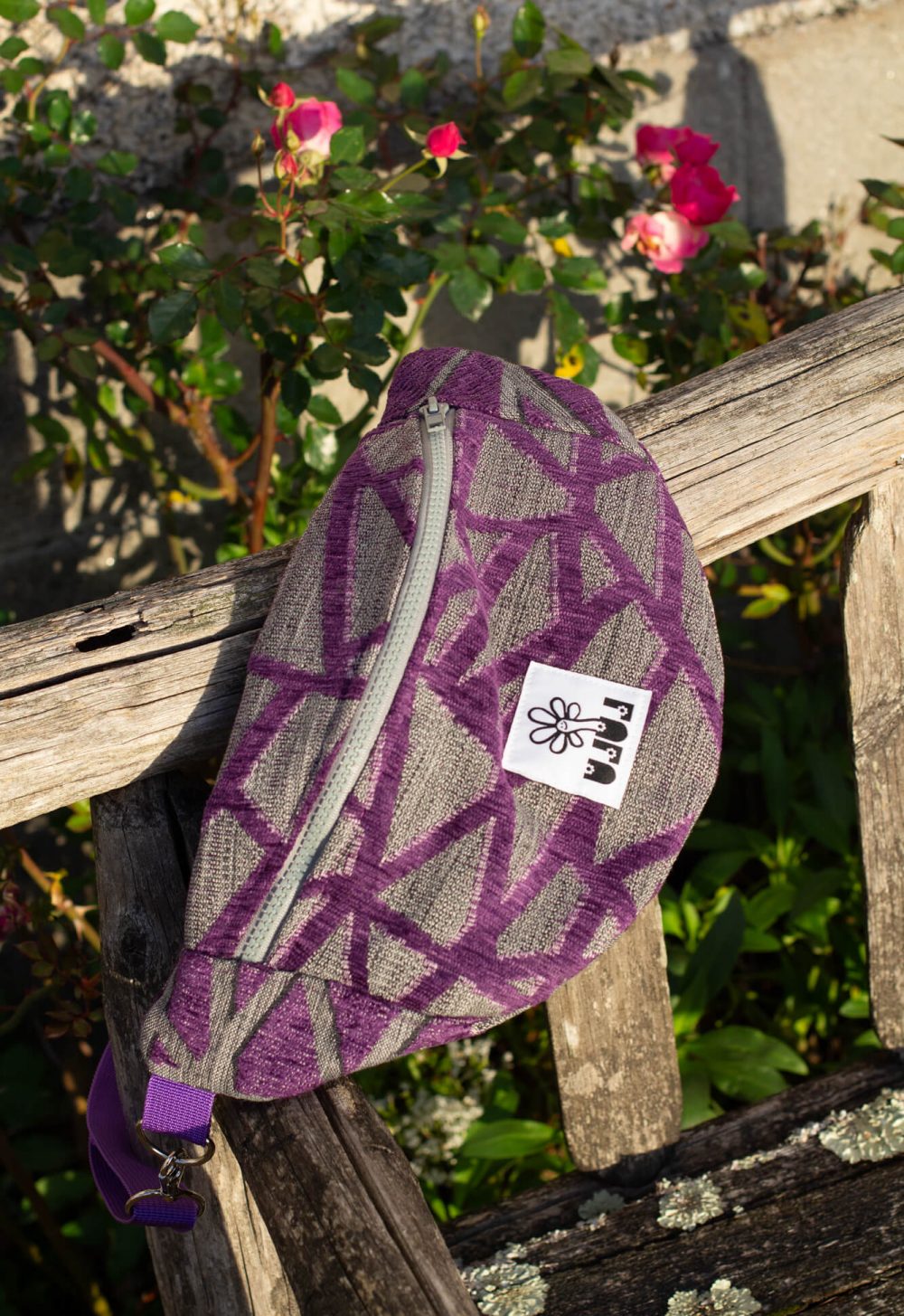 Sac banane basique géométrique violette