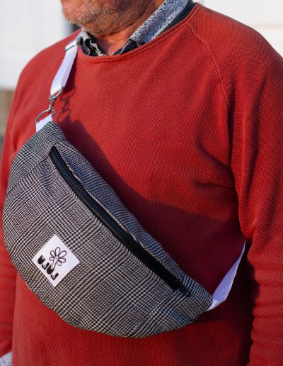 Sac banane basique pied de poule