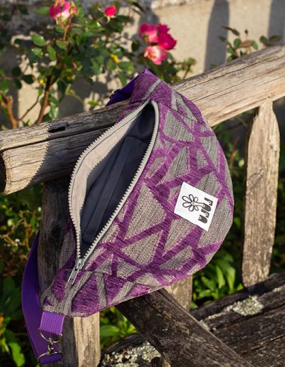 Sac banane basique géométrique violette