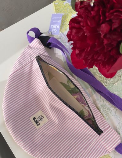 Grand sac banane rayé