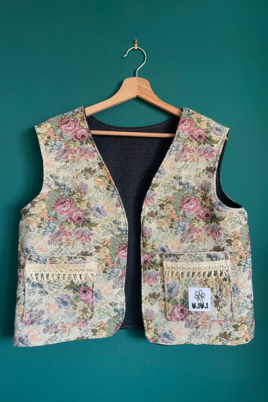 Gilet sans manches tapisserie