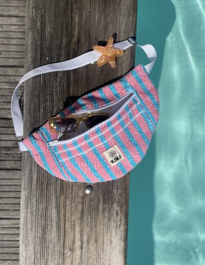 Sac banane basique retour de plage rayé