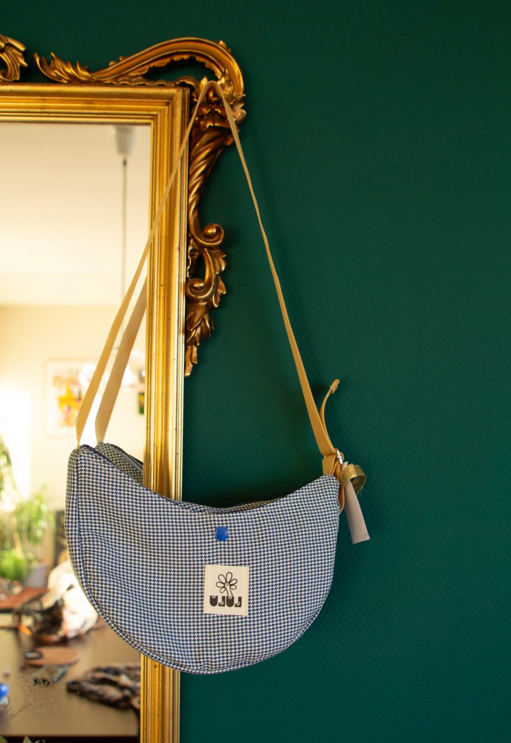 Sac croissant pied de poule